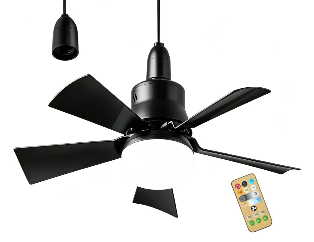 🏆LAST DAY SALE 49% OFF🔥SmartBreez™ 40W LED Ceiling Fan Light – 20.5" Ultra-Quiet with Remote 🎯 | E27 + FREE B22 Adapter 🔌 | For Bedroom 😴, Kitchen 👩🍳 & Garage 🛠️ – UK Ready! 🇬🇧