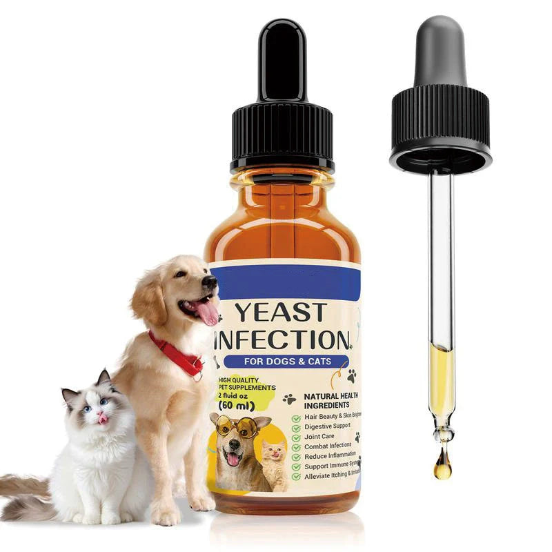 🐶Natural Dog Yeast Infection Treatment - Itchy Skin & Ear Relief, Reduces Inflammation & Irritation, Soothes Allergy Symptoms - Herbal Supplement Drops for Dogs' Healthy Itch Relief (2 Oz)