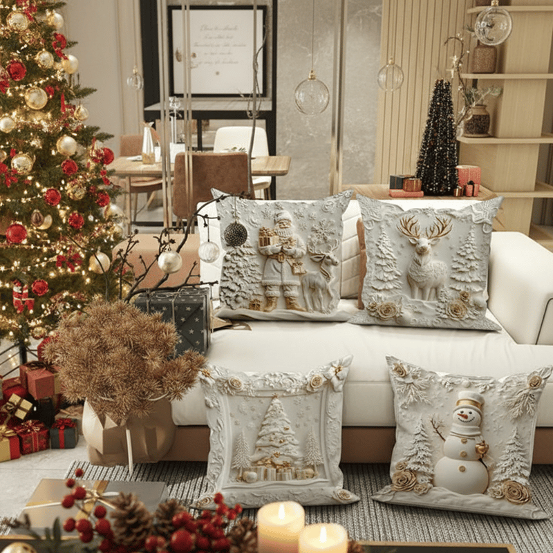 ⏰LAST DAY: $39.99 For 4PCS!!⚡50K SOLD!?Christmas Themed Cushion Cover
