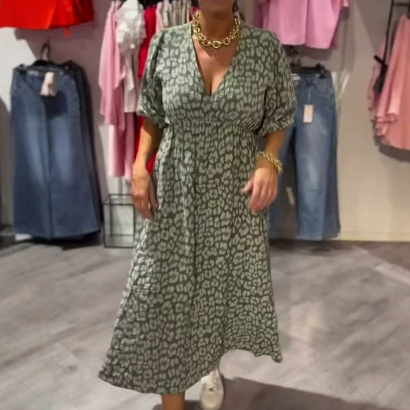 🏖️Summer Cool Deal: 49% OFF!!🎀Women's V-Neck Printed DressWomen's V-Neck Printed Dress