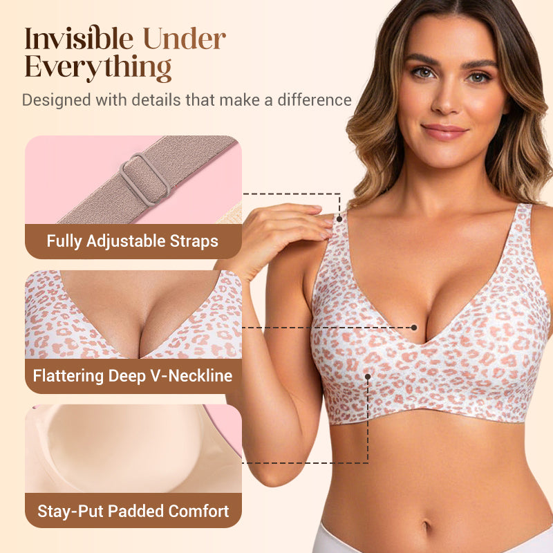 ⏰LAST DAY SALE ONLY ￡9.99!!💕Women Jelly Bras Wirefree Full Coverage Comfortable Wireless Everyday Bra