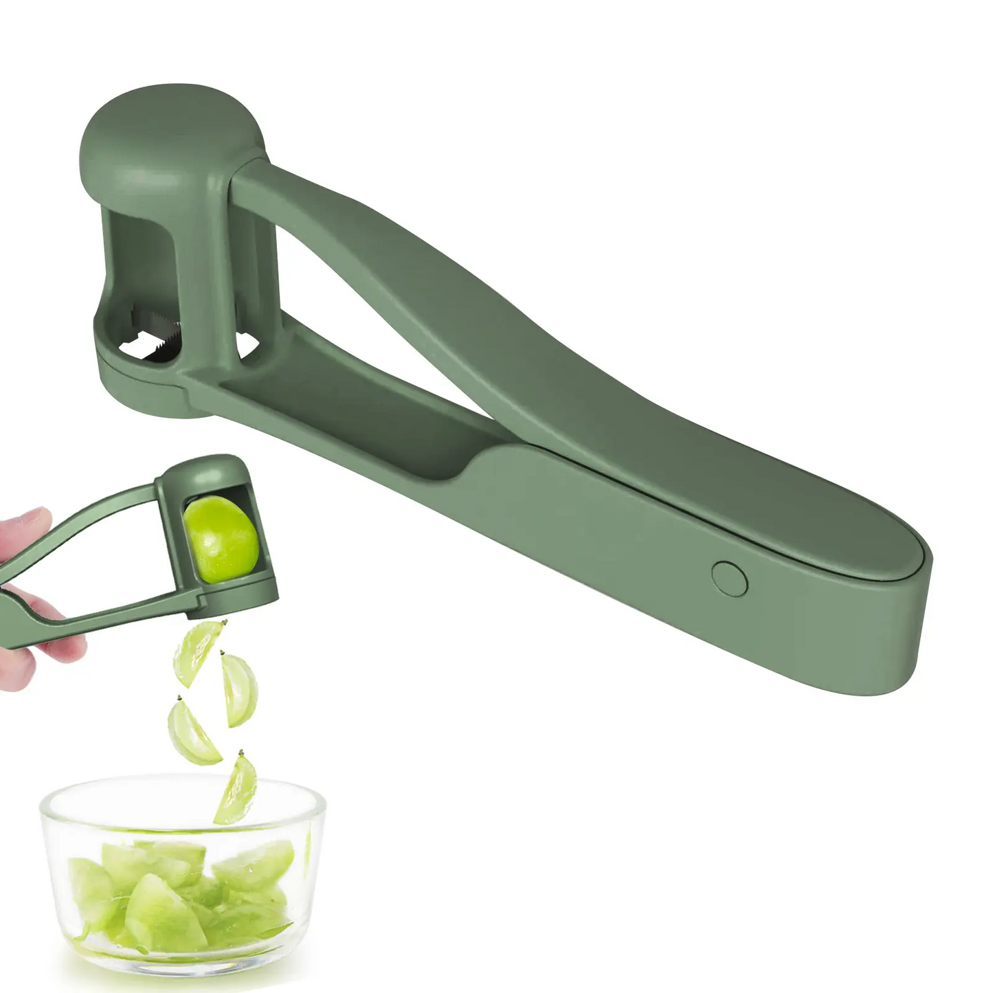 🌸LIMITED SALE : ONLY ￡7.99!!🌸 Grape Cutter for Toddlers 1-3 - Stainless Steel Baby Fruit Slicer Safe & Easy Grape