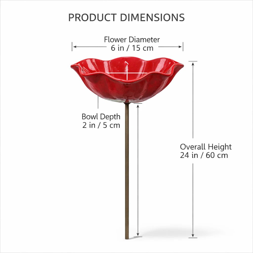 💖🎁2026 Hot Sale 50% Off🌺Handmade Metal Flower Garden Stake🐦