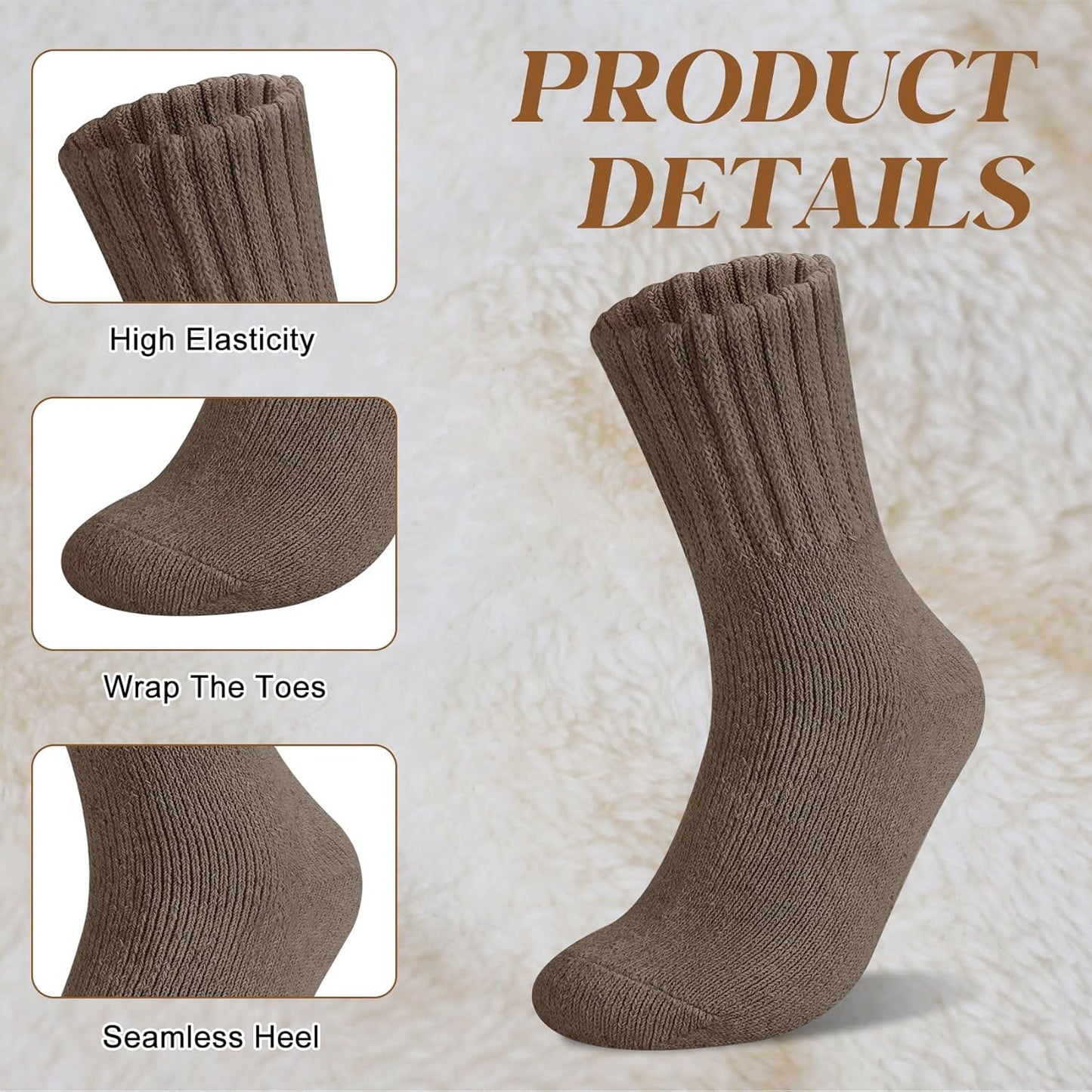 🔥❄️Hot Sale-Buy 1 Get 5 Packs✨❄️5 Pairs Women's Solid Mid-calf Socks