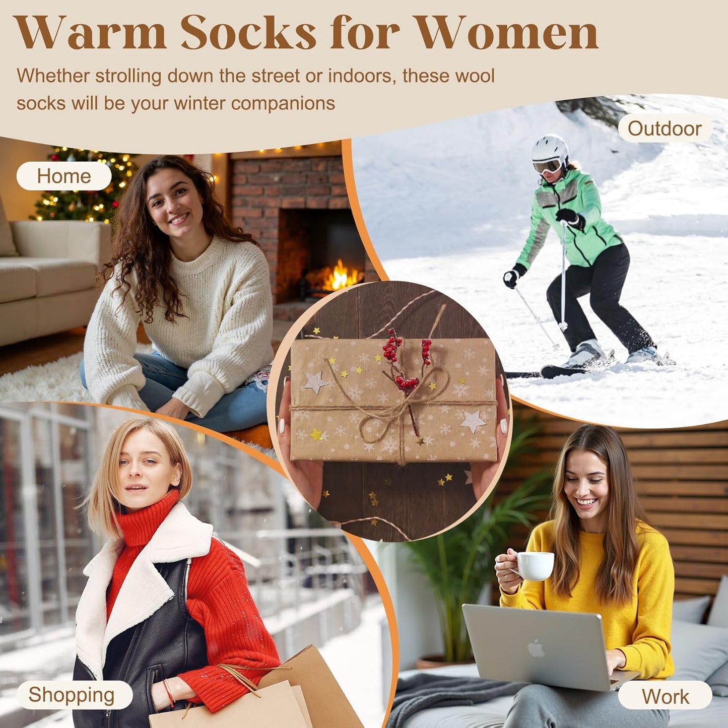 🔥❄️Hot Sale-Buy 1 Get 5 Packs✨❄️5 Pairs Women's Solid Mid-calf Socks