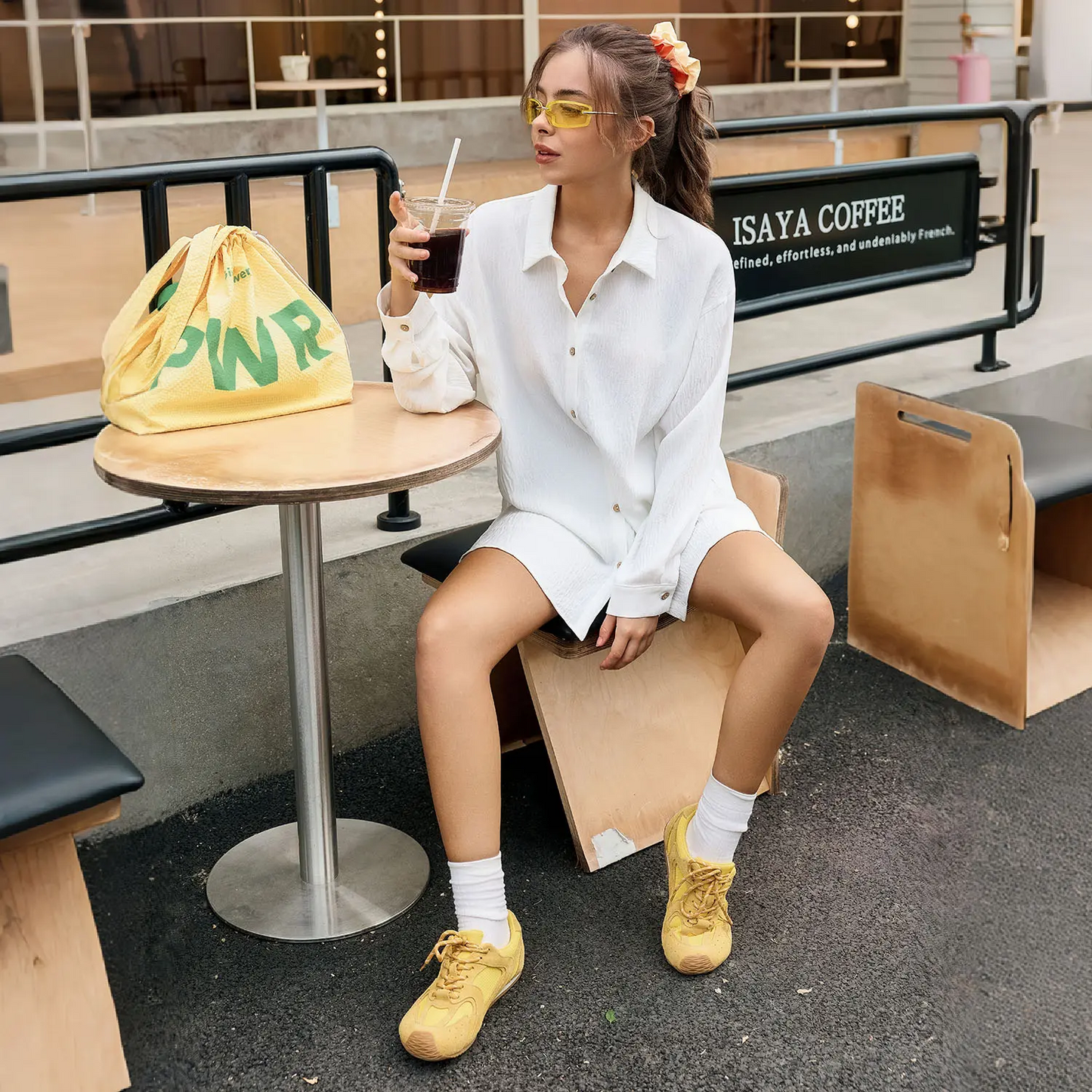 ⏳LAST DAY SALE 🔥Womens Gauze Shirt & Shorts Set 2-in-1 Button Connected Oversized Long Sleeve Button-Down Top