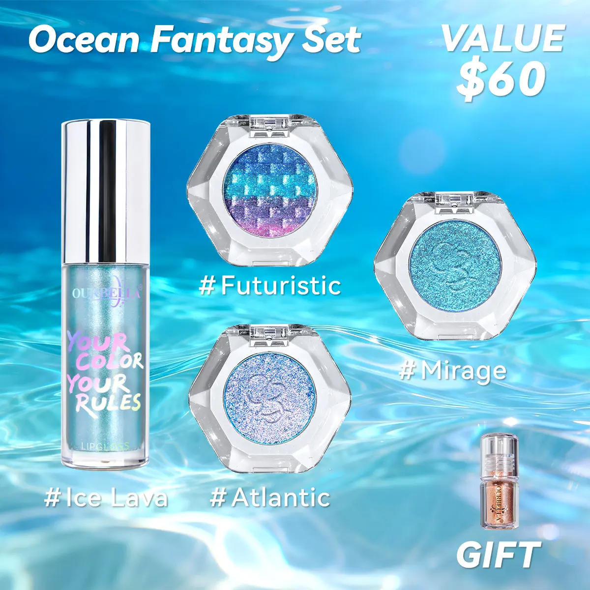 ⏳LAST DAY BUY 2 GET 1 FREE!!💕Single Multi-chrome Eyeshadows