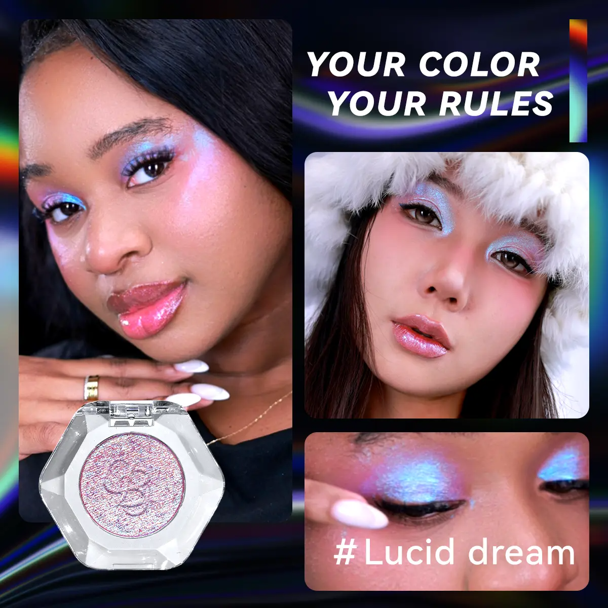 ⏳LAST DAY BUY 2 GET 1 FREE!!💕Single Multi-chrome Eyeshadows