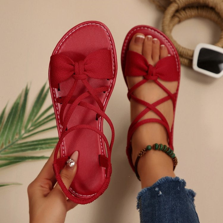 🏖️Limited time 60% OFF⏳👙Women's Criss-Cross Strap Flat Sandals