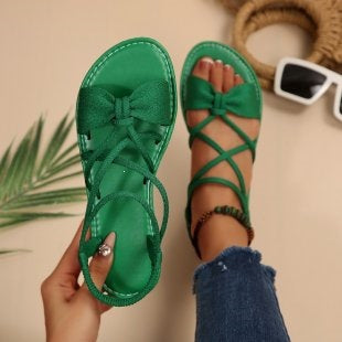 🏖️Limited time 60% OFF⏳👙Women's Criss-Cross Strap Flat Sandals