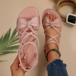 🏖️Limited time 60% OFF⏳👙Women's Criss-Cross Strap Flat Sandals