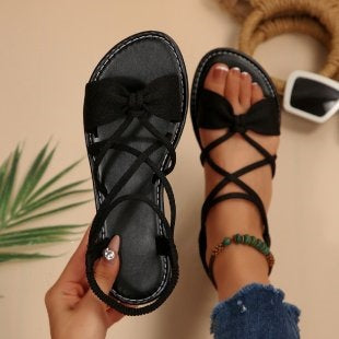 🏖️Limited time 60% OFF⏳👙Women's Criss-Cross Strap Flat Sandals