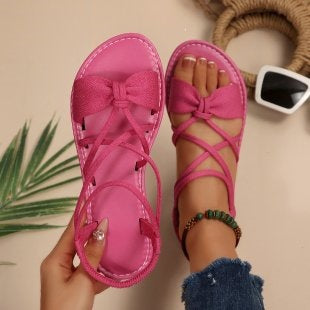 🏖️Limited time 60% OFF⏳👙Women's Criss-Cross Strap Flat Sandals