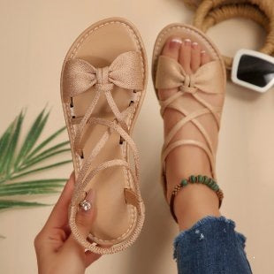 🏖️Limited time 60% OFF⏳👙Women's Criss-Cross Strap Flat Sandals