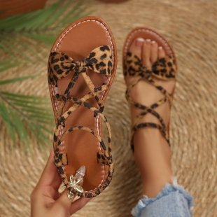 🏖️Limited time 60% OFF⏳👙Women's Criss-Cross Strap Flat Sandals