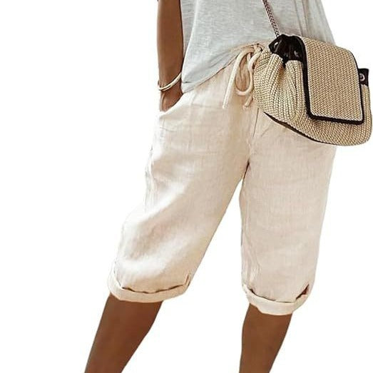 ⏳Time-Limited Special Price: ￡11.99 with FREE GIFT!!🎁Women's Casual Cotton Linen Capris