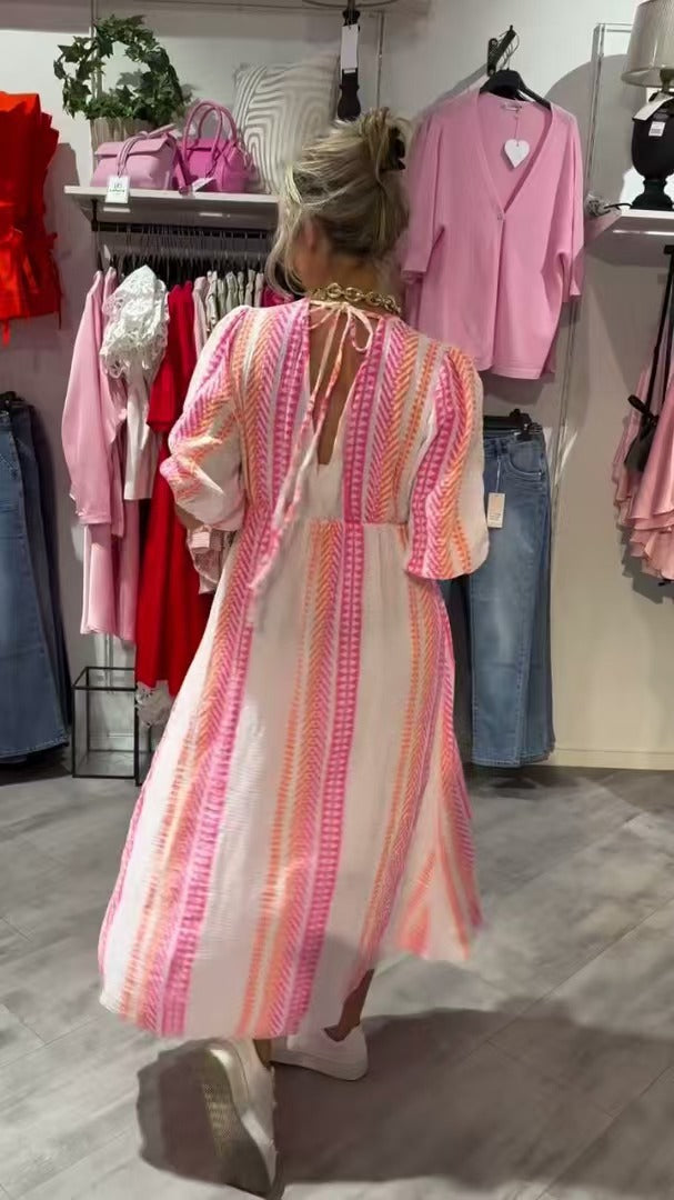 🏖️Summer Cool Deal: 49% OFF!!🎀Women's V-Neck Printed DressWomen's V-Neck Printed Dress