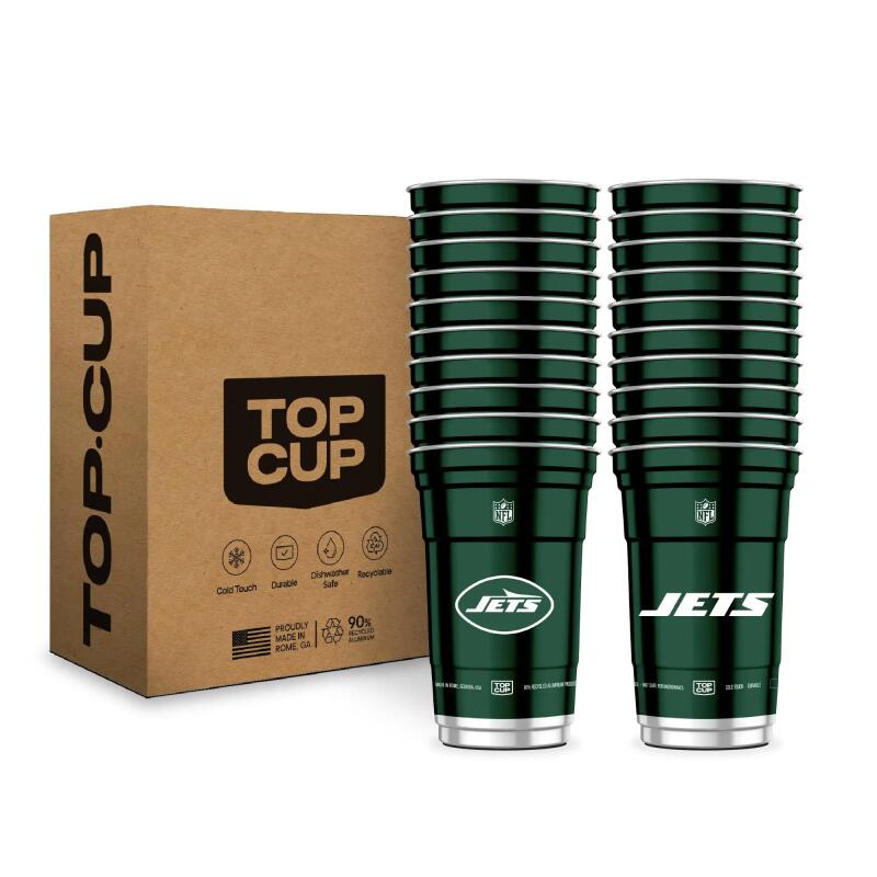 Top Cup NFL 20 oz Reusable Aluminum Cups 20 Count