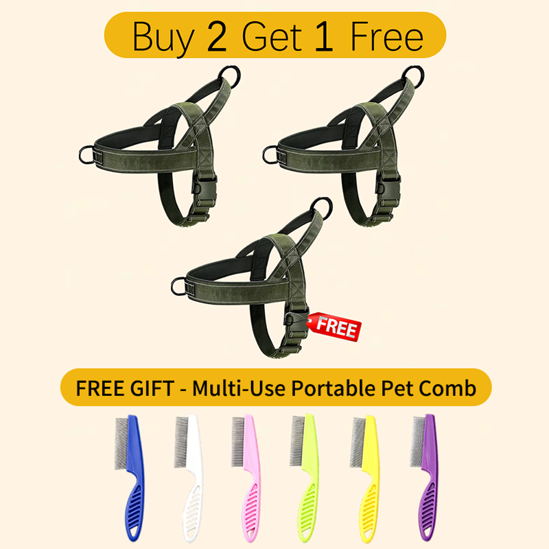 🏆LAST DAY SALE: ONLY ￡9.99!!🎁✨Heavy-Duty Tactical Dog Harness with Handle🐕