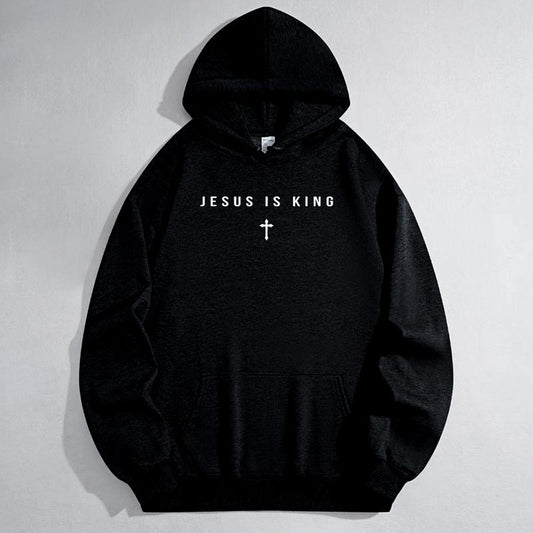 Men's Jesus Is King Cross Graphic Hoodie