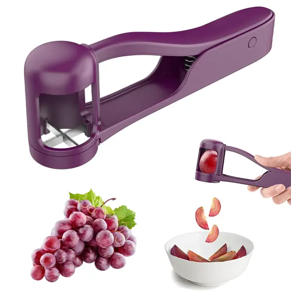 🌸LIMITED SALE : ONLY ￡7.99!!🌸 Grape Cutter for Toddlers 1-3 - Stainless Steel Baby Fruit Slicer Safe & Easy Grape