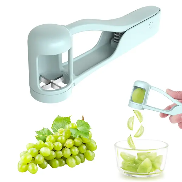 🌸LIMITED SALE : ONLY ￡7.99!!🌸 Grape Cutter for Toddlers 1-3 - Stainless Steel Baby Fruit Slicer Safe & Easy Grape