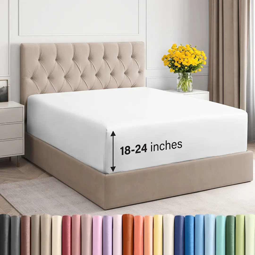 🌸LIMITED SALE !!🌸Deep Pocket Fitted Sheet ONLY – Ultra-Soft Microfiber