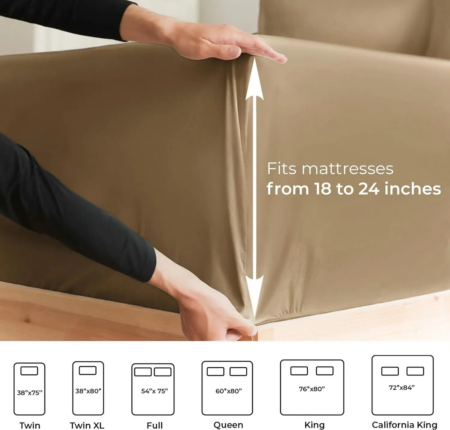 🌸LIMITED SALE !!🌸Deep Pocket Fitted Sheet ONLY – Ultra-Soft Microfiber
