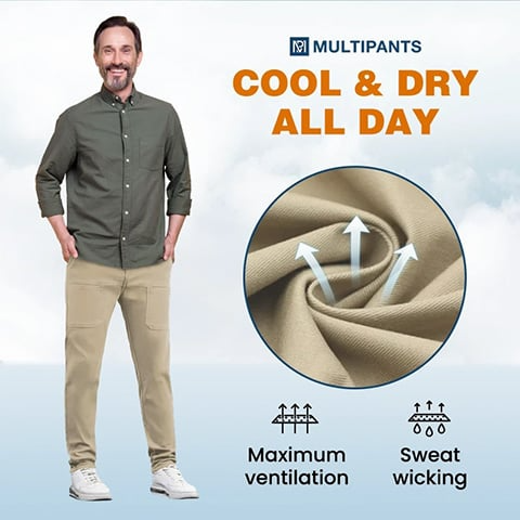 🔥Last Day Sale £14.99!!⚡50K+ SOLD!🔥MultiPants – High Stretch Multi-pocket Durable Cargo Pants