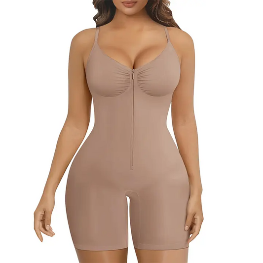 💥Summer cool-down deal💥Shapewear for Women Tummy Control Bodysuits Zip-Up Comfort Ultra Stretch Fabric Customizable Fit Breathable Mesh Design Comfortable Fit