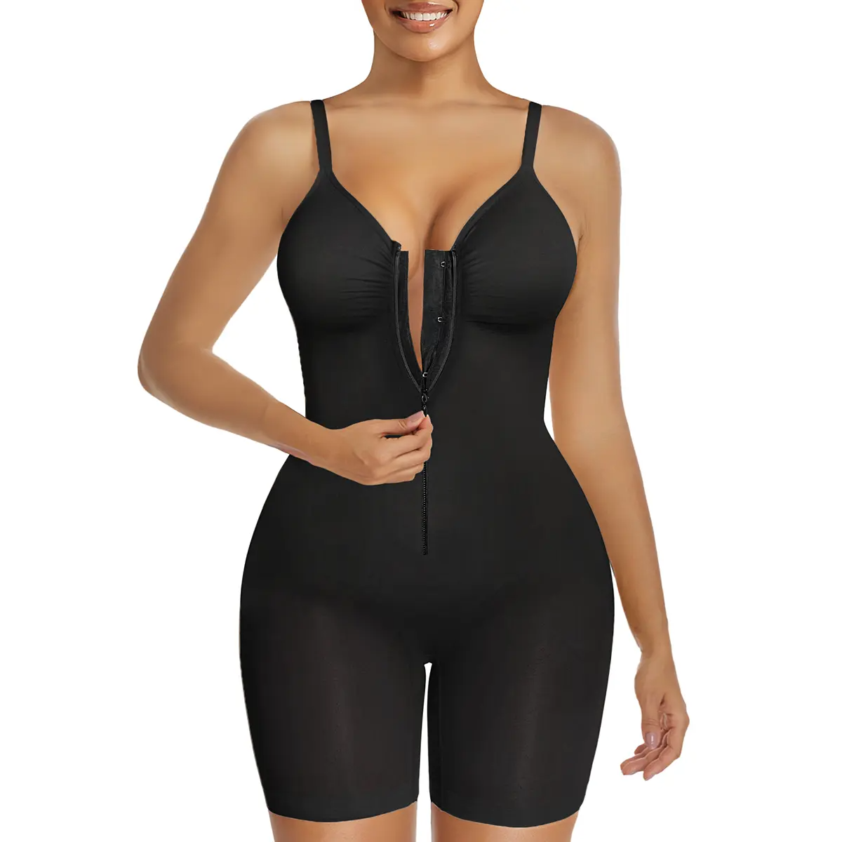 💥Summer cool-down deal💥Shapewear for Women Tummy Control Bodysuits Zip-Up Comfort Ultra Stretch Fabric Customizable Fit Breathable Mesh Design Comfortable Fit