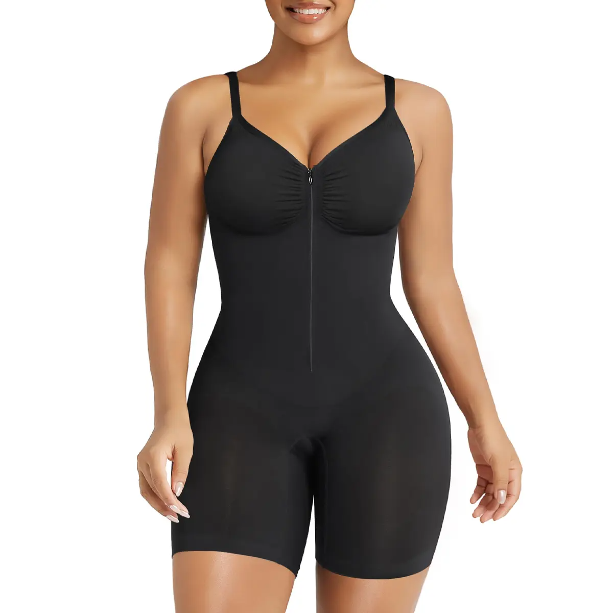 💥Summer cool-down deal💥Shapewear for Women Tummy Control Bodysuits Zip-Up Comfort Ultra Stretch Fabric Customizable Fit Breathable Mesh Design Comfortable Fit
