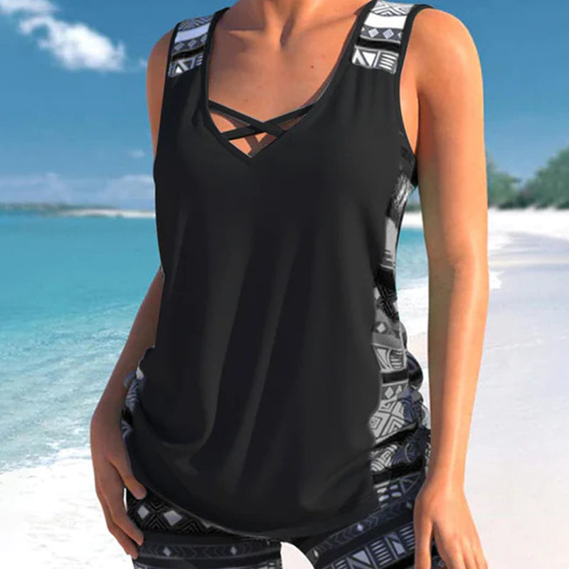 🏖️SUMMER HOT SALE 50% OFF🎁💞50K+ SOLD!💥Women's Printed Two-Piece Tankini Swimsuit