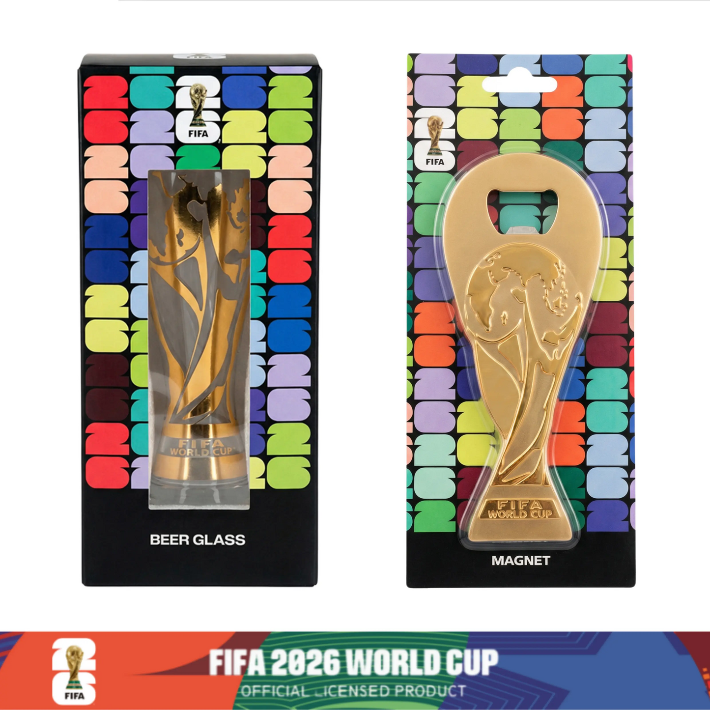 🔥Father's Day Exclusive🔥 | 2026 FIFA World Cup Glass Set Made of premium glass with trophy-style gold trim.