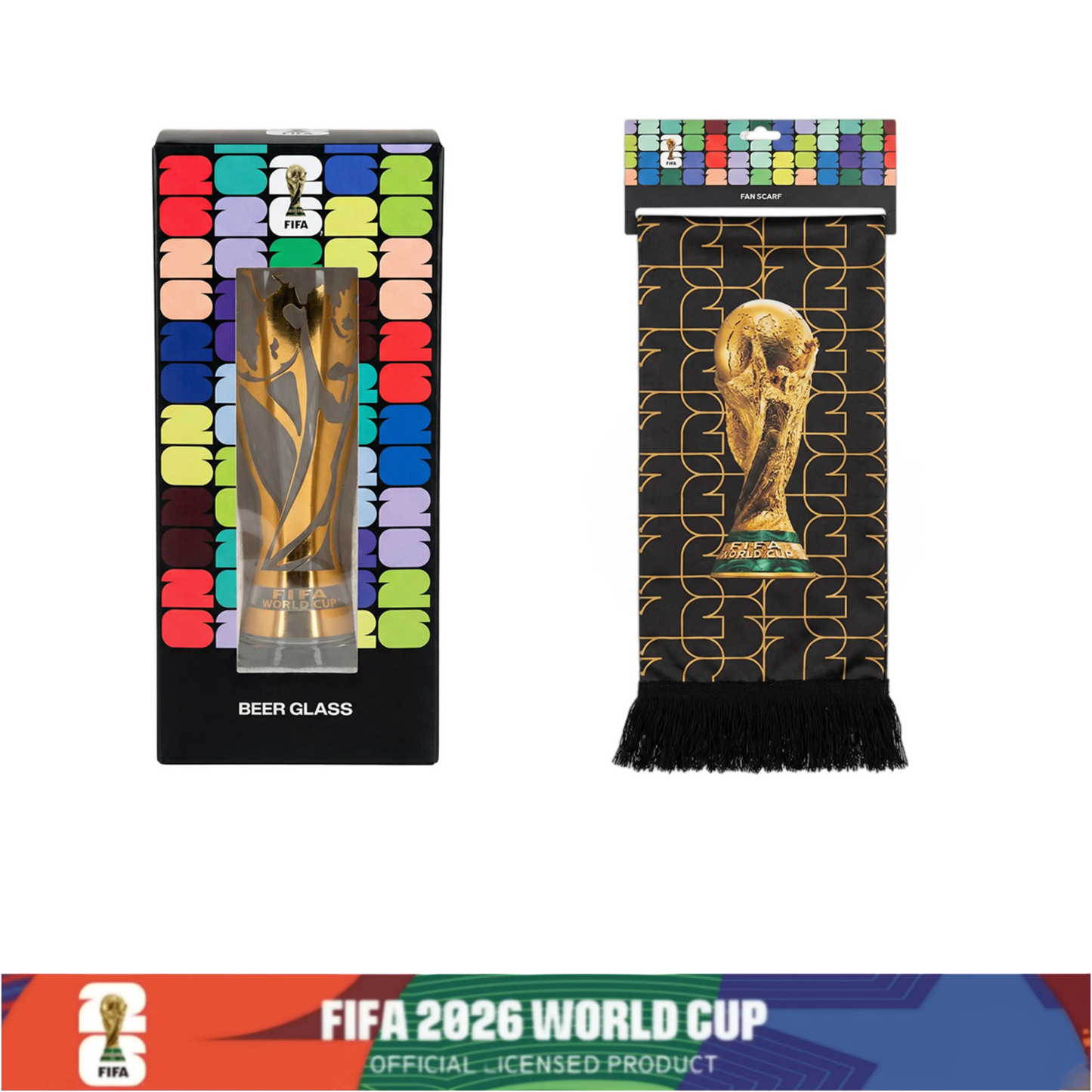 🔥Father's Day Exclusive🔥 | 2026 FIFA World Cup Glass Set Made of premium glass with trophy-style gold trim.