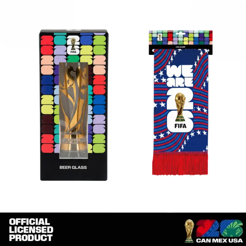🔥Father's Day Exclusive🔥 | 2026 FIFA World Cup Glass Set Made of premium glass with trophy-style gold trim.