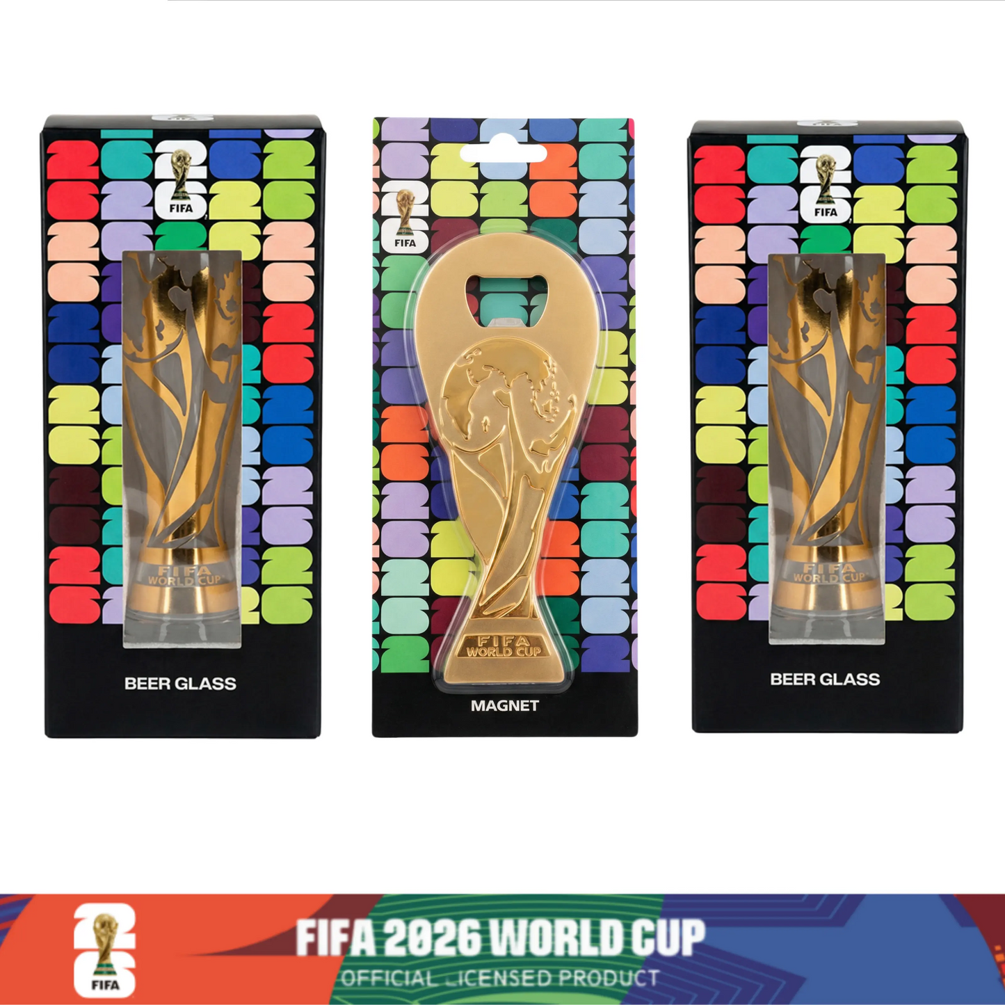 🔥Father's Day Exclusive🔥 | 2026 FIFA World Cup Glass Set Made of premium glass with trophy-style gold trim.