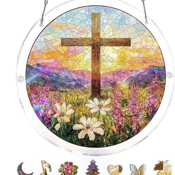 🔥LAST DAY SPECIAL PRICE: ONLY ￡10.99!! ☀️🛍️Acrylic Jigsaw Puzzle Suncatcher 80 Pieces