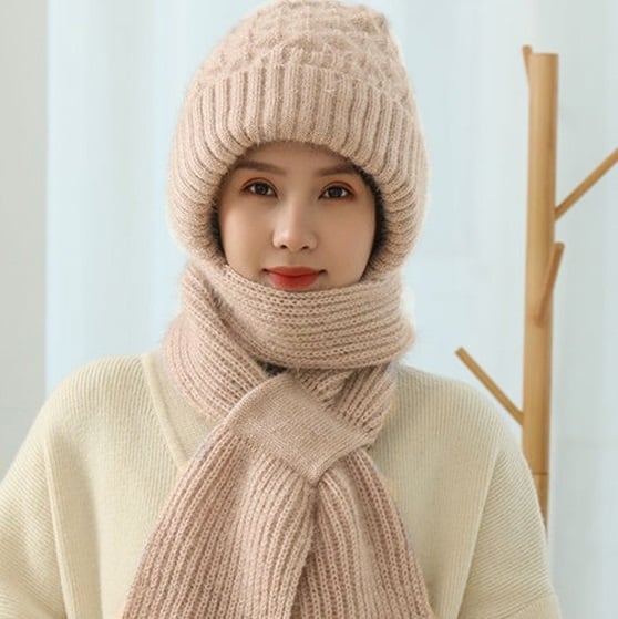🔥🎅EARLY CHRISTMAS SALE -49% OFF 🎄-Winter Versatile Knitted Hooded Scarf for Women