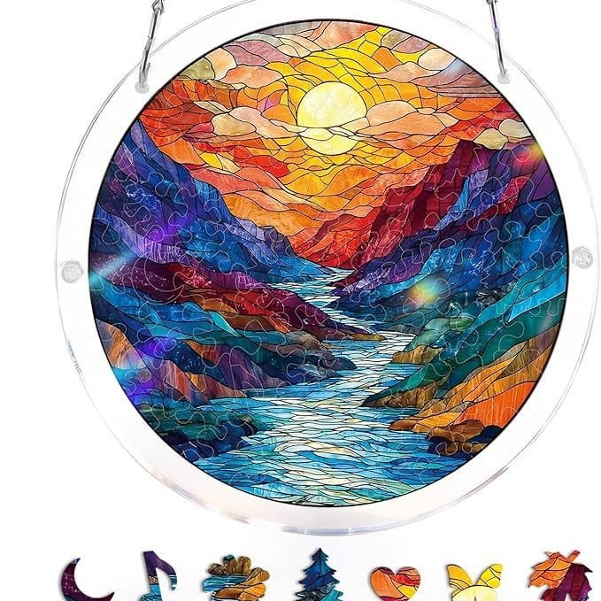 🔥LAST DAY SPECIAL PRICE: ONLY ￡10.99!! ☀️🛍️Acrylic Jigsaw Puzzle Suncatcher 80 Pieces