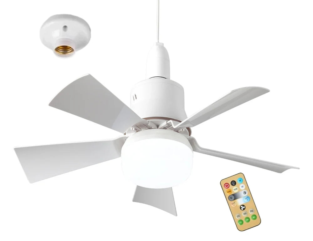 🏆LAST DAY SALE 49% OFF🔥SmartBreez™ 40W LED Ceiling Fan Light – 20.5" Ultra-Quiet with Remote 🎯 | E27 + FREE B22 Adapter 🔌 | For Bedroom 😴, Kitchen 👩‍🍳 & Garage 🛠️ – UK Ready! 🇬🇧