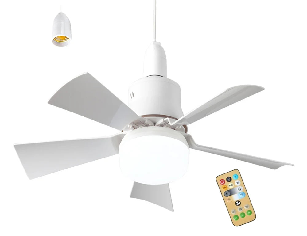 🏆LAST DAY SALE 49% OFF🔥SmartBreez™ 40W LED Ceiling Fan Light – 20.5" Ultra-Quiet with Remote 🎯 | E27 + FREE B22 Adapter 🔌 | For Bedroom 😴, Kitchen 👩‍🍳 & Garage 🛠️ – UK Ready! 🇬🇧