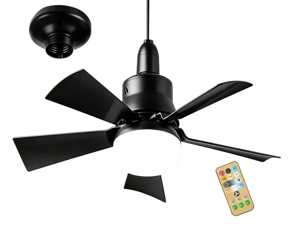 🏆LAST DAY SALE 49% OFF🔥SmartBreez™ 40W LED Ceiling Fan Light – 20.5" Ultra-Quiet with Remote 🎯 | E27 + FREE B22 Adapter 🔌 | For Bedroom 😴, Kitchen 👩‍🍳 & Garage 🛠️ – UK Ready! 🇬🇧