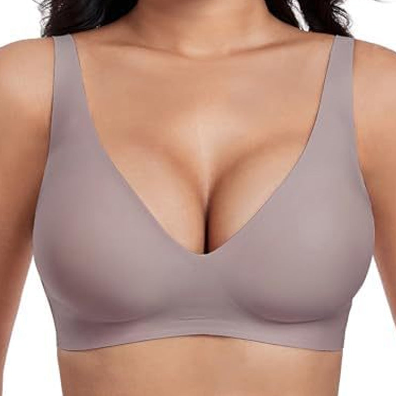 🔥New Year Big Sale 60% Off💕 Jelly Wireless Womens Comfortable Wireless Bras Push Up Bralettes Seamless Tshirts Bras Deep V Everyday Bras
