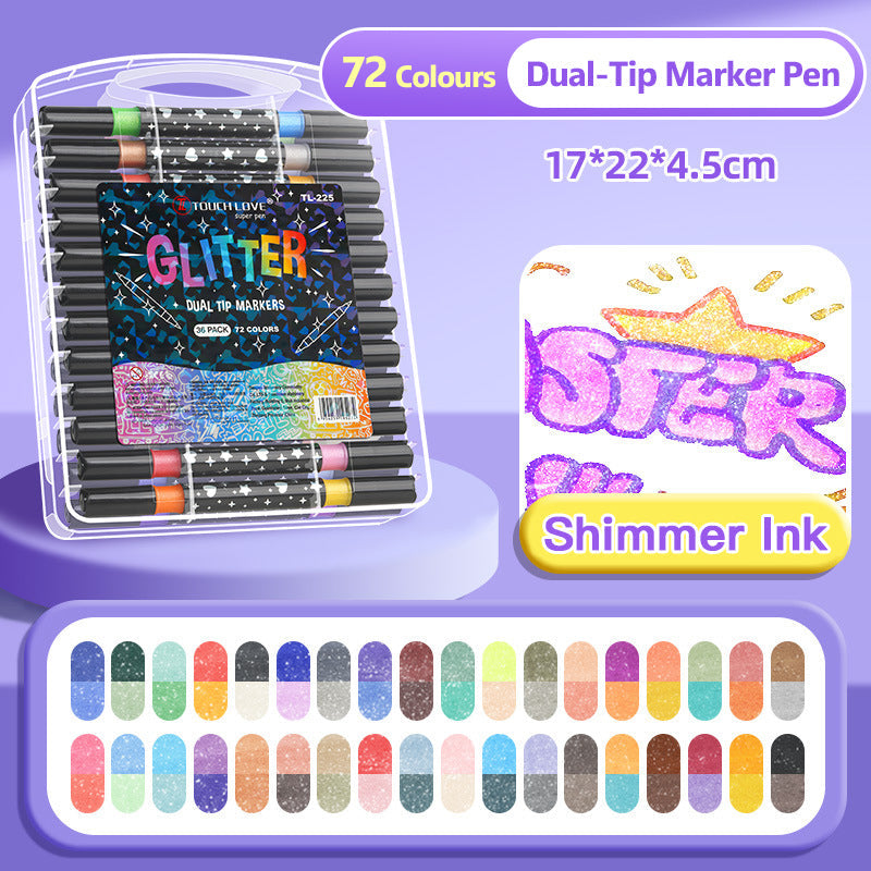 ⏳THE WEEK'S SPECIAL PRICE ￡7.99!!✨🎁Dual-Tip Glitter Marker Pen