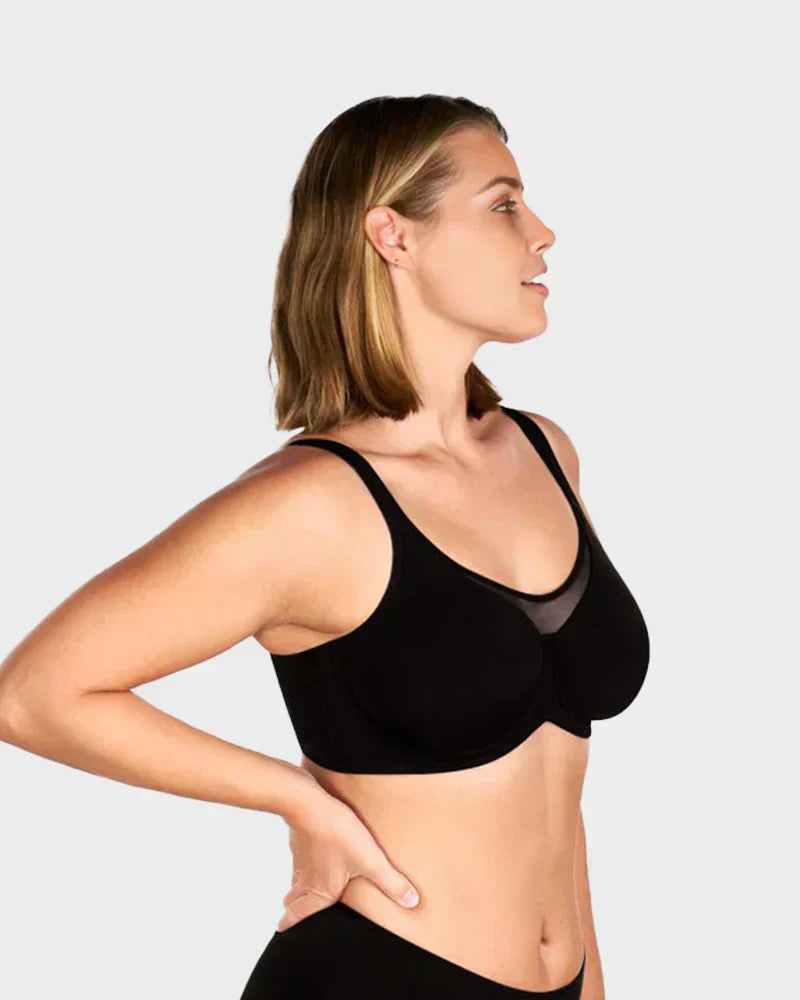 🏆 Last Day Special Price £9.99! 💐Women's Elegant Sheer Full Coverage Plus Size Bra