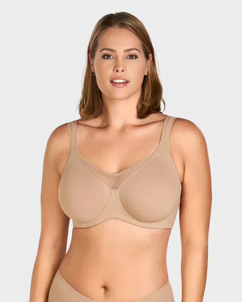 🏆 Last Day Special Price £9.99! 💐Women's Elegant Sheer Full Coverage Plus Size Bra