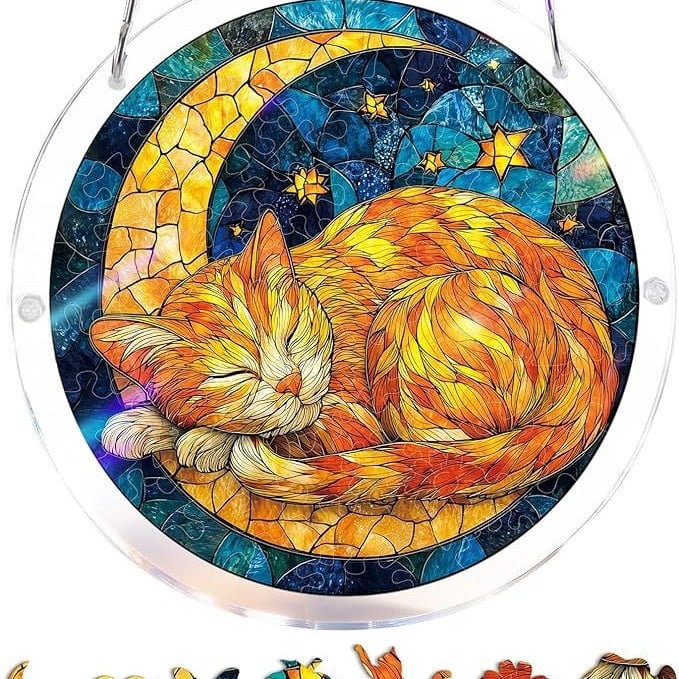 🔥LAST DAY SPECIAL PRICE: ONLY ￡10.99!! ☀️🛍️Acrylic Jigsaw Puzzle Suncatcher 80 Pieces