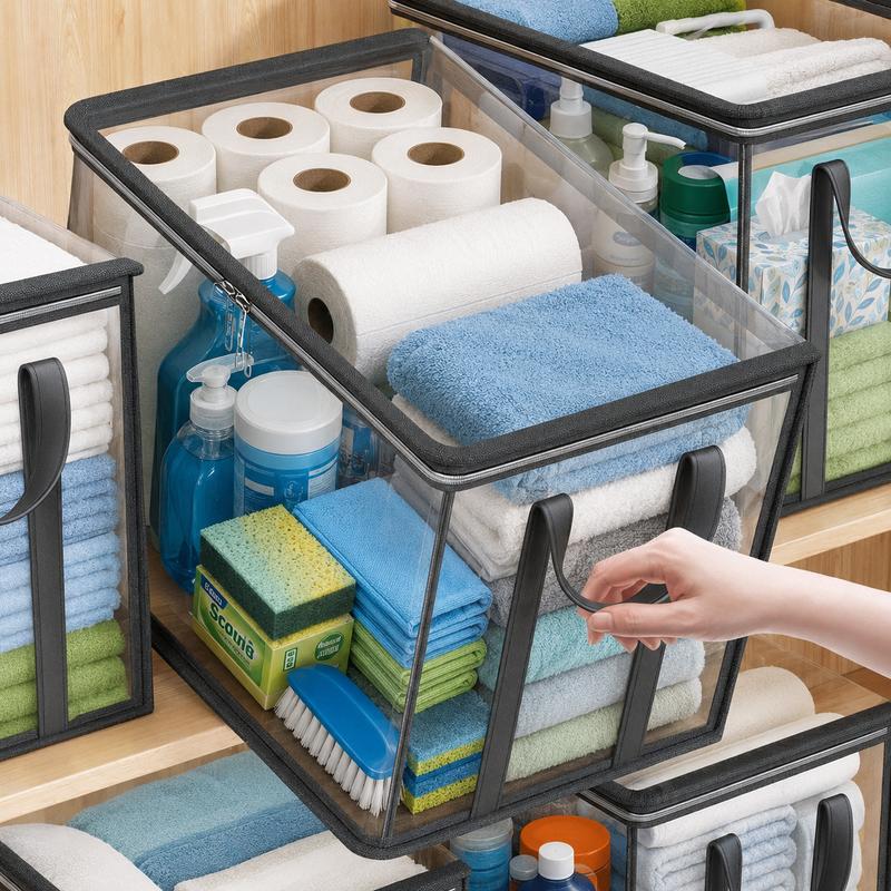 ⏳LAST DAY BUY 2 GET 1 FREE!!💕HomeVault™🇬🇧 Transparent Storage Bag – Large, Dust & Moisture-Proof with Handle✨Ultimate All-in-One Organizer for Clothes, Toys, Books, Stuffed Animals & Absolutely Everything! 🧸📚👕🧦