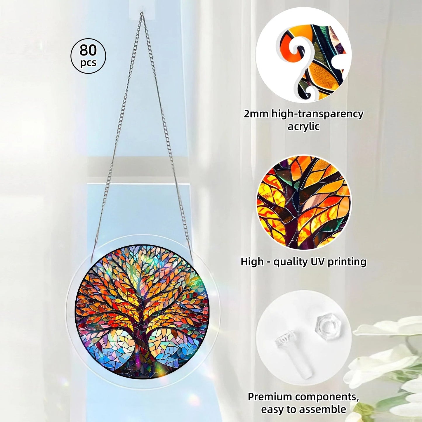🔥LAST DAY SPECIAL PRICE: ONLY ￡10.99!! ☀️🛍️Acrylic Jigsaw Puzzle Suncatcher 80 Pieces